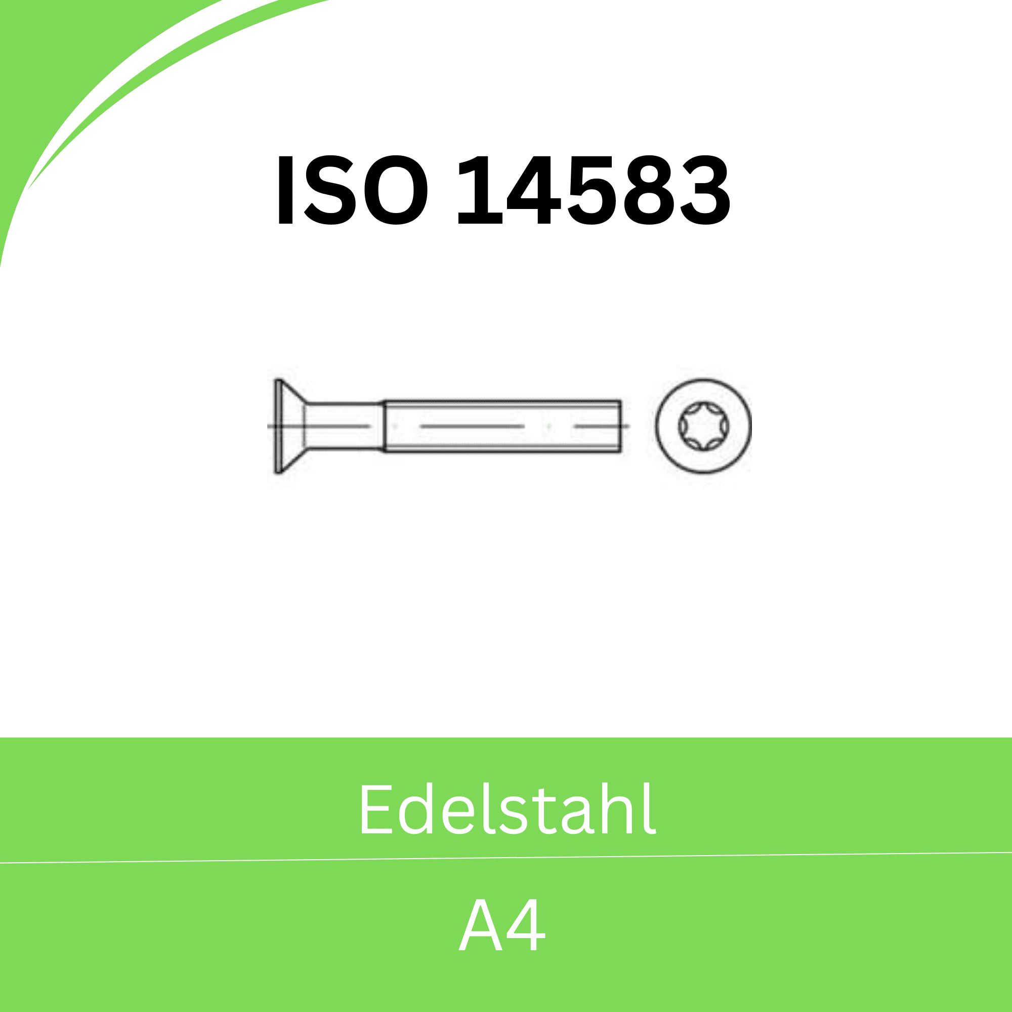 Bild für Kategorie ➤ Kategorie: ISO 14583 Edelstahl (A4) 